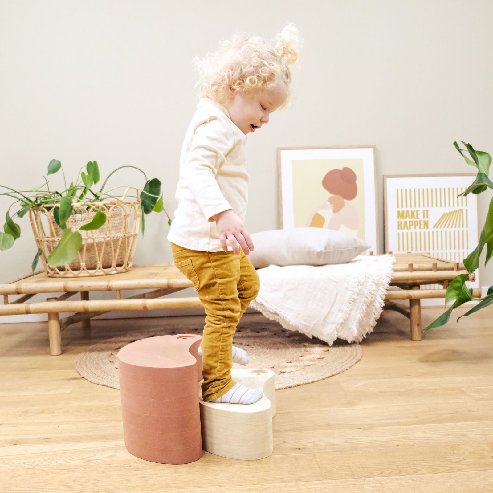 bObles Duckling Small Marble Nature Sand - Natural Wooden Sensory Toy for Toddlers, Kids Room Decor & Montessori Learning Activities