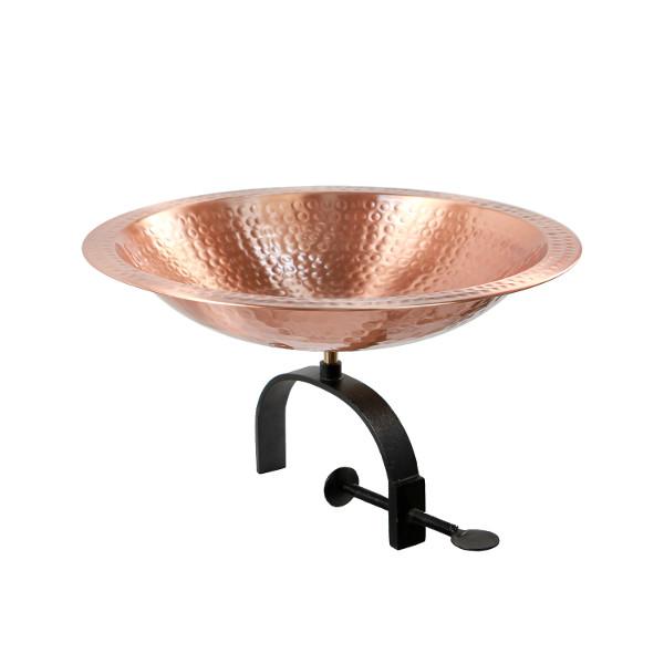 Handmade Hammered Solid Copper Birdbath for Garden - Outdoor Decorative Bird Bath with Rustic Patina Finish - Perfect for Attracting Birds to Your Backyard, Patio or Garden Decor