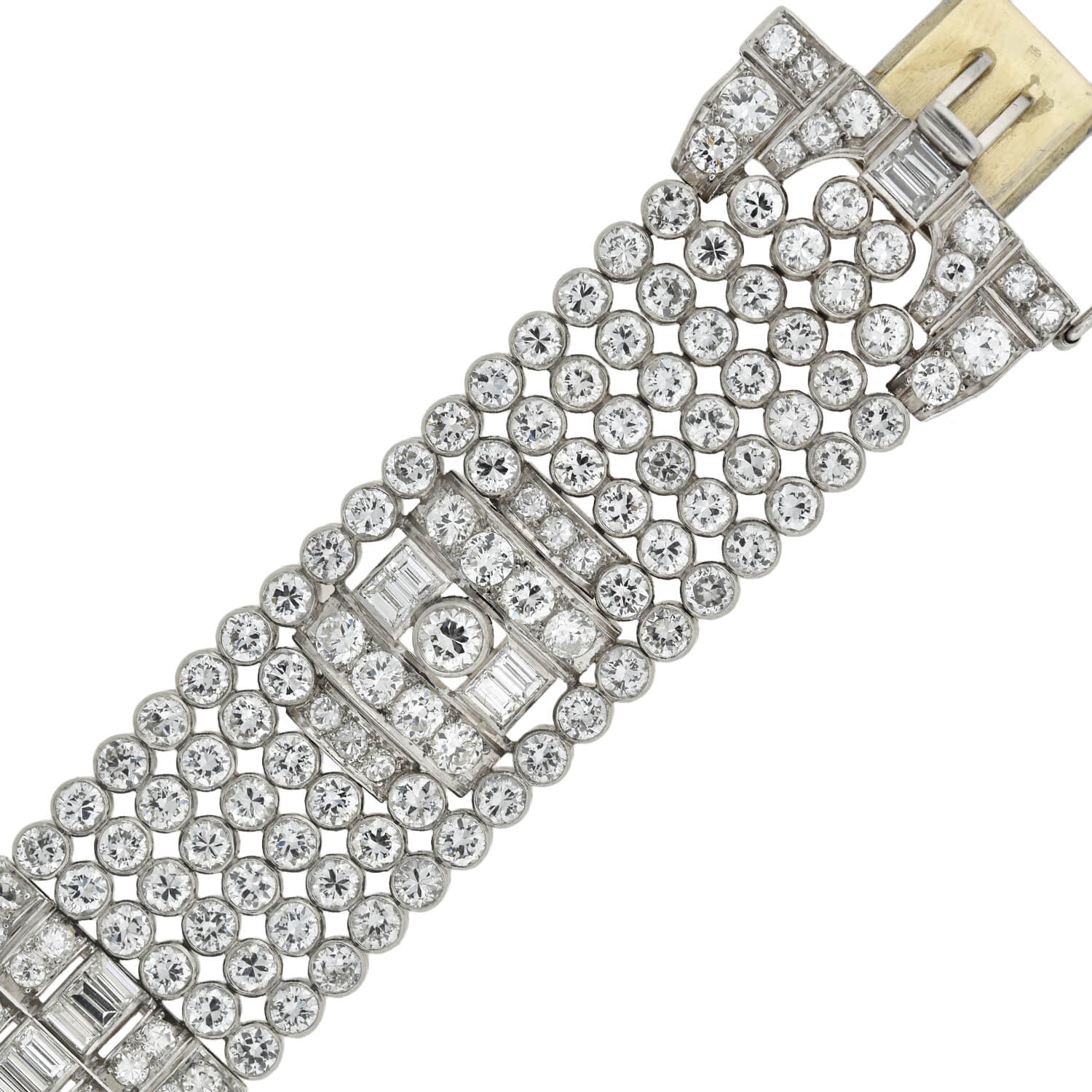 Vintage Platinum Diamond Tennis Bracelet - 32ctw Total Weight, Elegant & Timeless Jewelry for Women, Perfect for Weddings, Anniversaries & Special Occasions