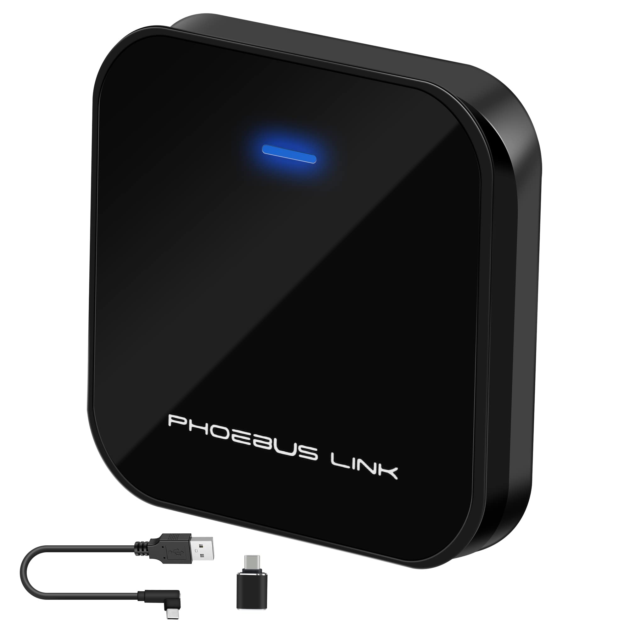 PHOEBUS LINK Wireless CarPlay Adapter for iPhone - Fast & Easy Plug & Play - Video & App Support - Seamless iPhone to Car Connection - Perfect for Commuting, Road Trips & Hands-Free Driving