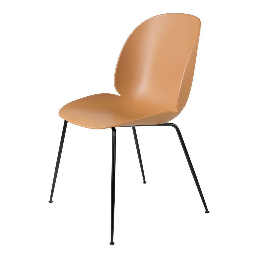 Modern Beetle Dining Chair with Conic Base - Unupholstered Wooden Seat - Stylish Kitchen & Dining Room Furniture for Home & Restaurant Use