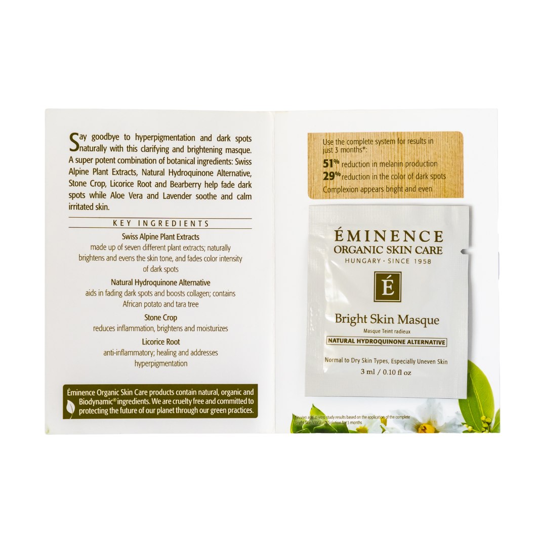 Eminence Organics Bright Skin Masque - Brightening Facial Mask for Glowing Skin | Organic Skincare Treatment for Dark Spots & Uneven Tone | Perfect for Spa Nights & Self-Care Routines