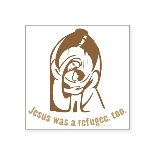 White - Jesus Was a Refugee, Too Sticker
