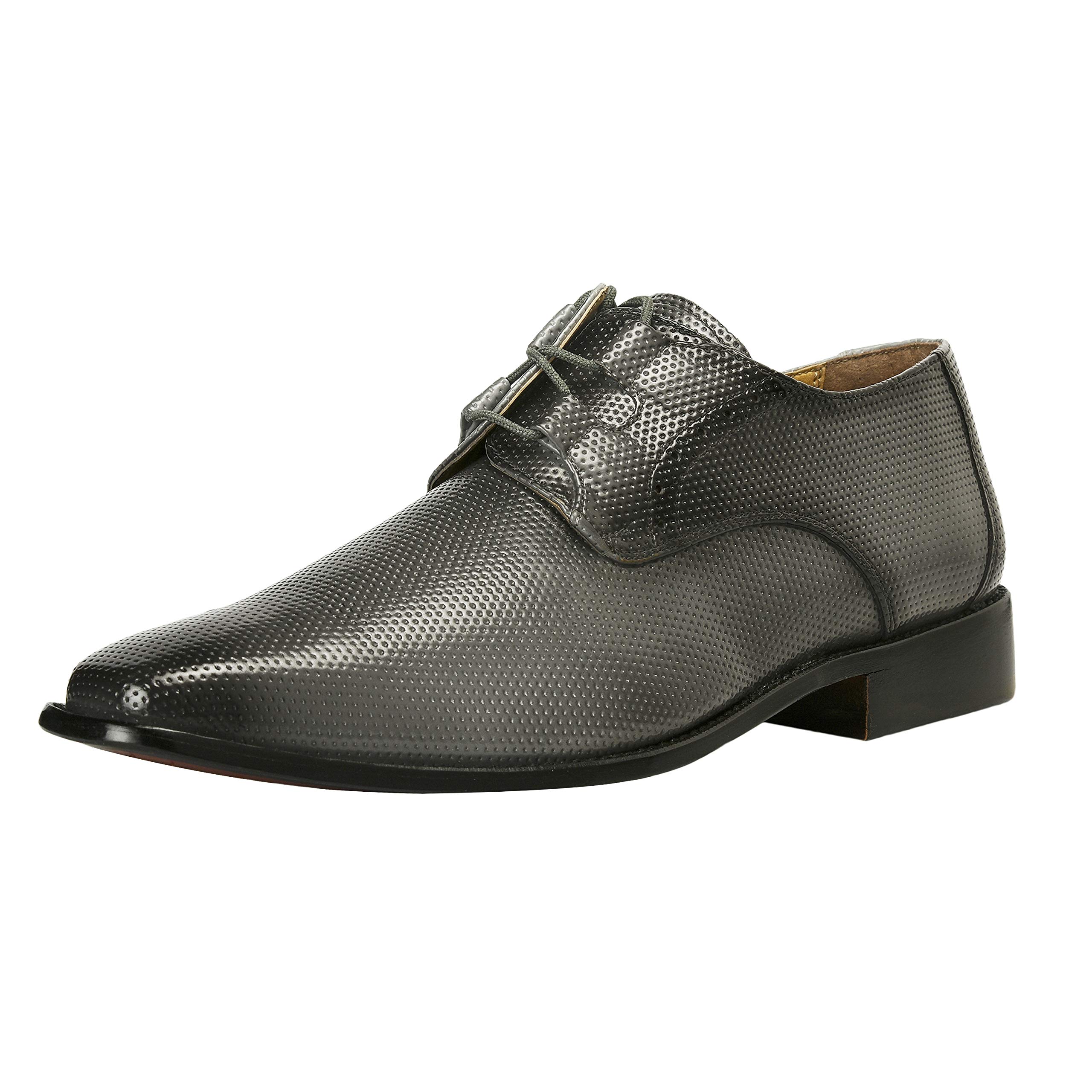 LIBERTYZENO Men's Genuine Leather Oxford Dress Shoes - Classic Tread Design Lace-Up Formal Shoes for Business, Wedding & Easter Gifts