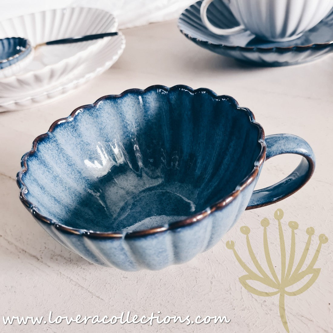 Rustic Seashell Dinnerware Set - Beach Themed Plates, Bowls & Serving Dishes for Coastal Dining & Entertaining - Perfect for Beach House, Summer Parties & Nautical Decor