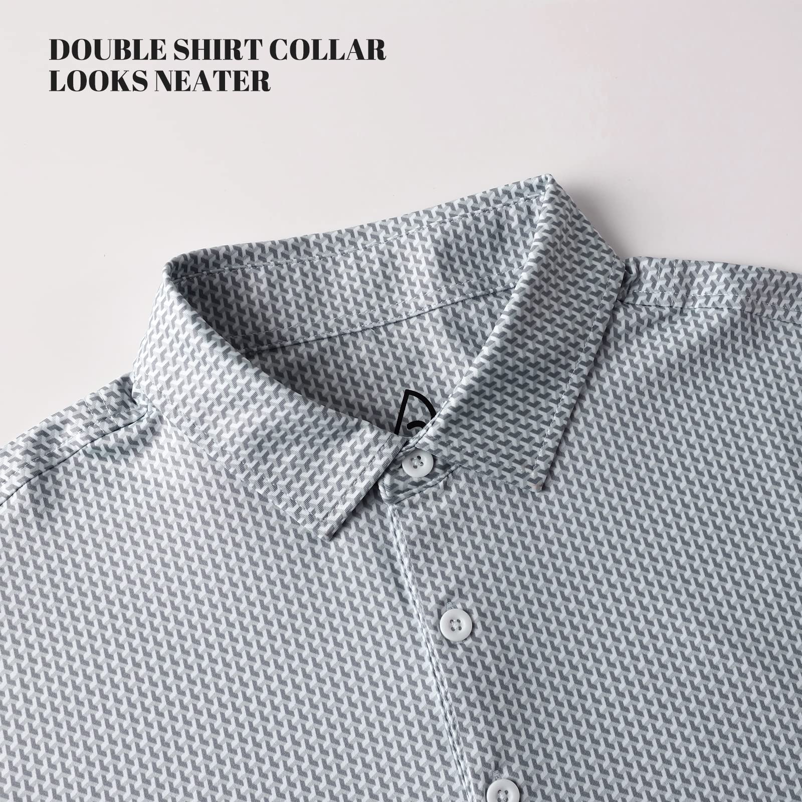 DEOLAX Men's Fashion Print Golf Polo Shirts - Quick Dry, Moisture Wicking, Short Sleeve, Funny Design - Perfect for Golf, Casual Wear & Outdoor Activities