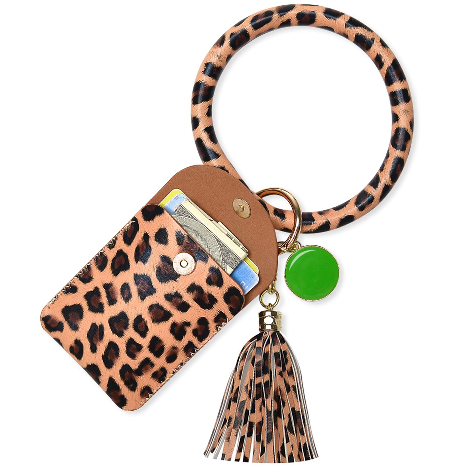 Stylish Leather Keychain Bracelet with Tassel for Women - Fashionable Wristlet Key Holder for Keys, Wallet & Daily Essentials | Perfect Gift for Her, Office, Travel & Night Out Accessories