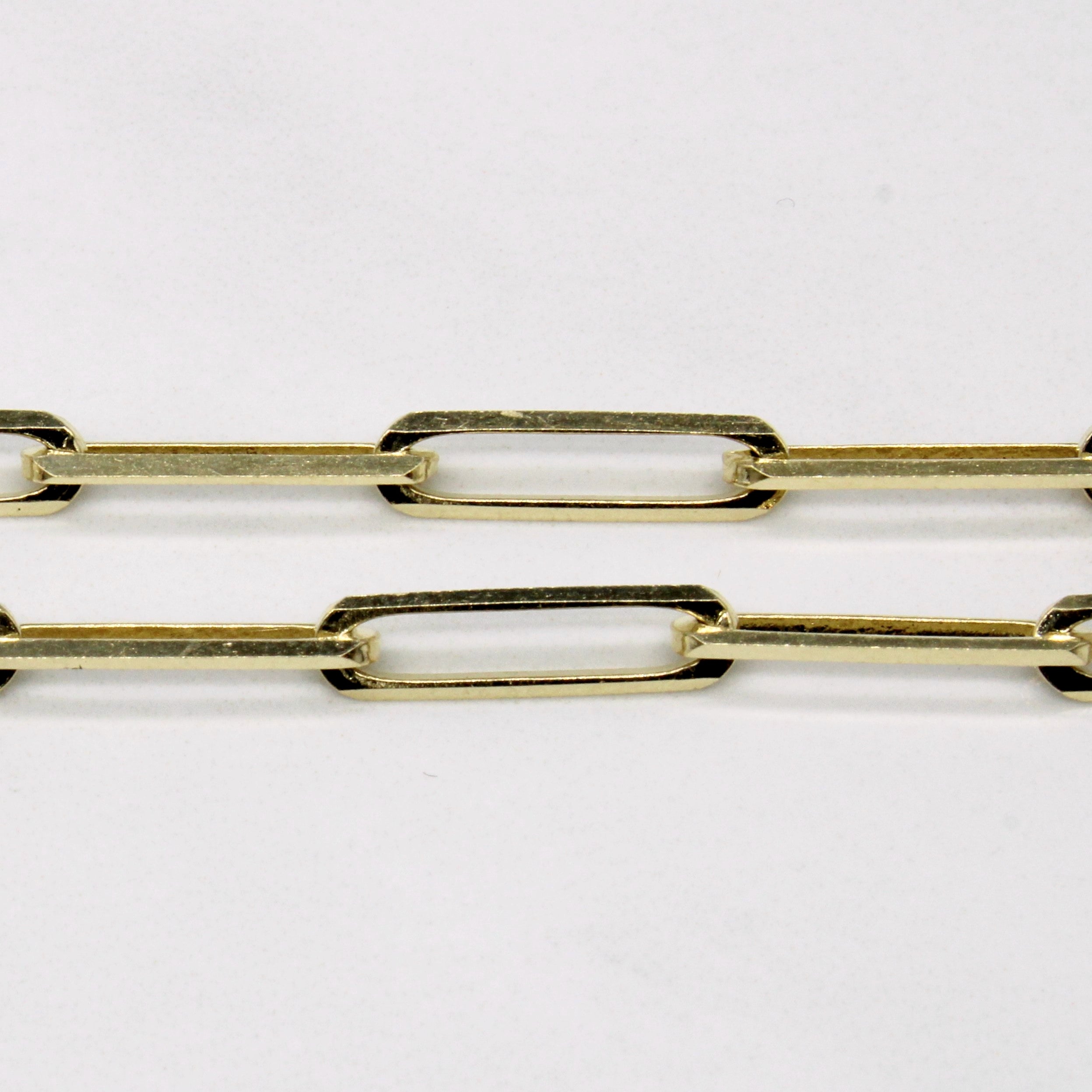 14K Yellow Gold Paperclip Chain Necklace 18 Inches - Elegant Layering Jewelry for Women, Perfect for Everyday Wear & Special Occasions