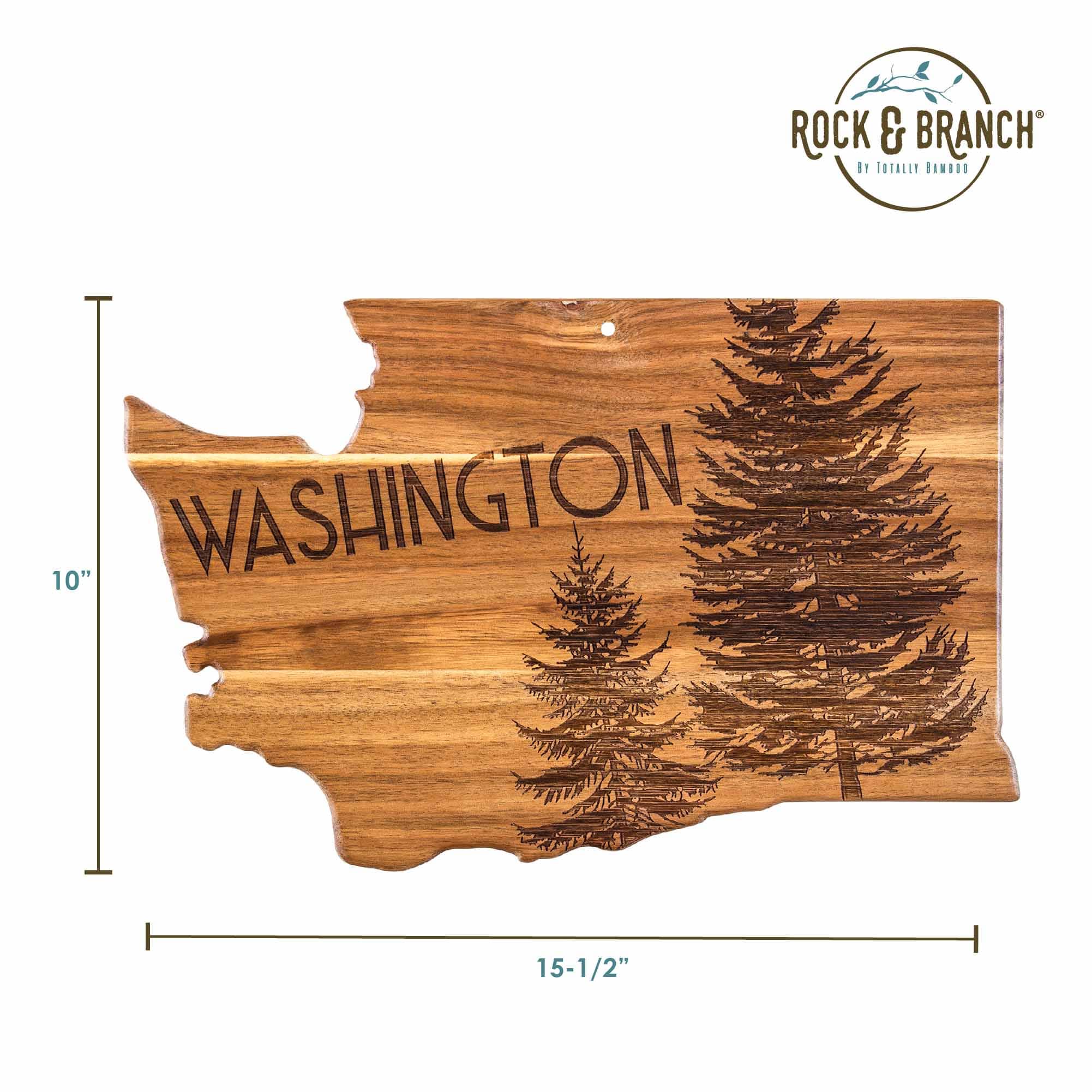 Premium Washington State Wood Cutting Board by Rock & Branch® - Durable Maple Wood Chopping Board for Kitchen, Cheese & Charcuterie Serving - Perfect for Home Chefs & Entertaining