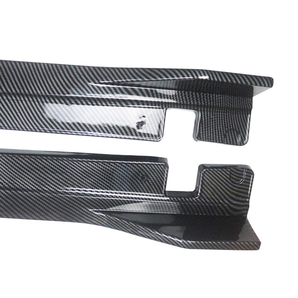 NINTE Carbon Fiber Side Skirts for 2016-2020 Honda Civic 10th Gen Sedan - PP Extension Lip Rocker Panels - Enhance Style & Aerodynamics for Street & Show Cars