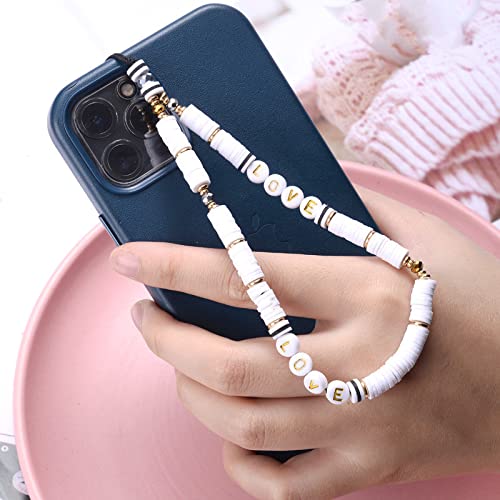 Colorful Beaded Phone Lanyard with Charm - Stylish Phone Chain Strap for Everyday Use, Perfect for Work, Travel, and Outdoor Activities
