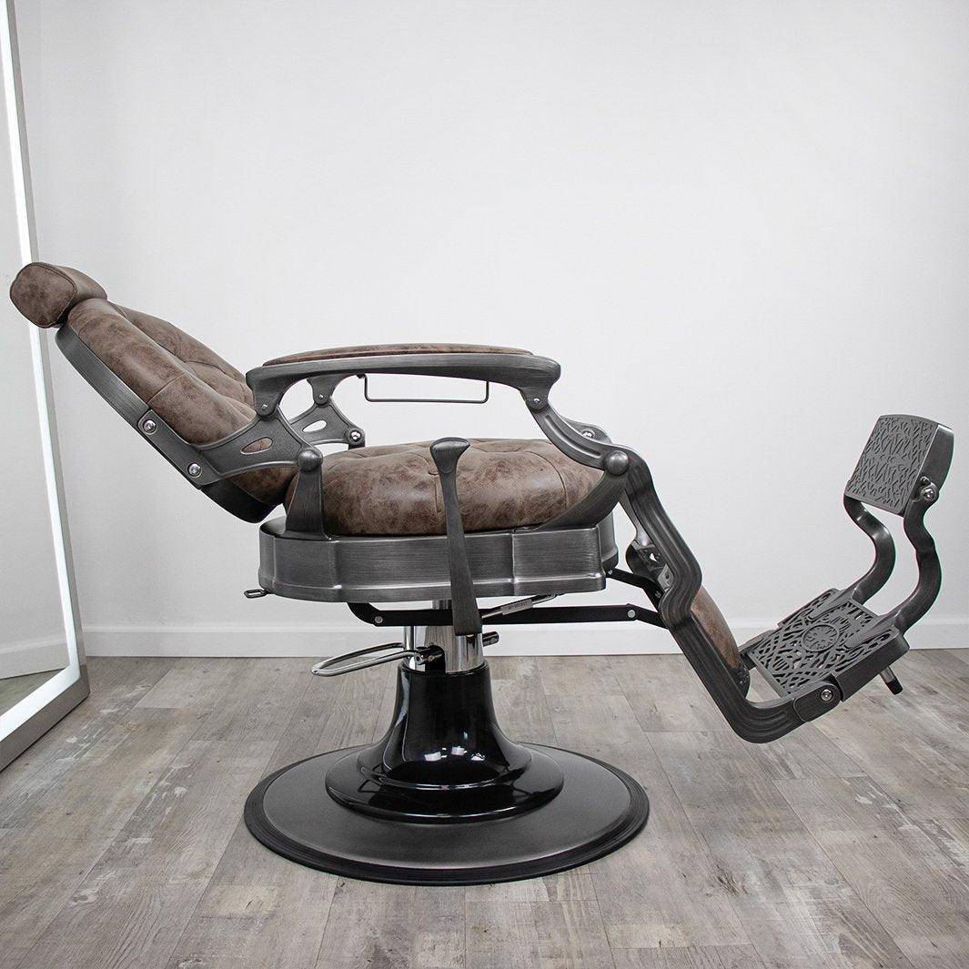 Professional Barber Chair for Salon & Home Use - Heavy Duty Hydraulic Styling Chair with Adjustable Height & Reclining Backrest - Perfect for Haircuts, Shaves & Styling