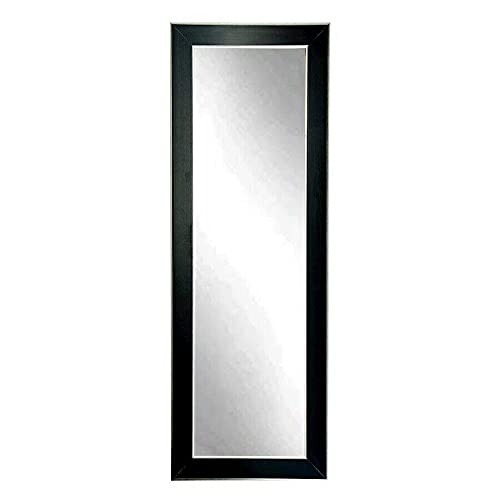 Jatet Silver Accent Black Full Length Mirror 21.5x71 Inches - Modern Farmhouse Wall Mirror for Bedroom, Bathroom & Living Room Decor | Full Body Mirror with Stylish Silver Frame for Vanity, Dressing & Home Staging