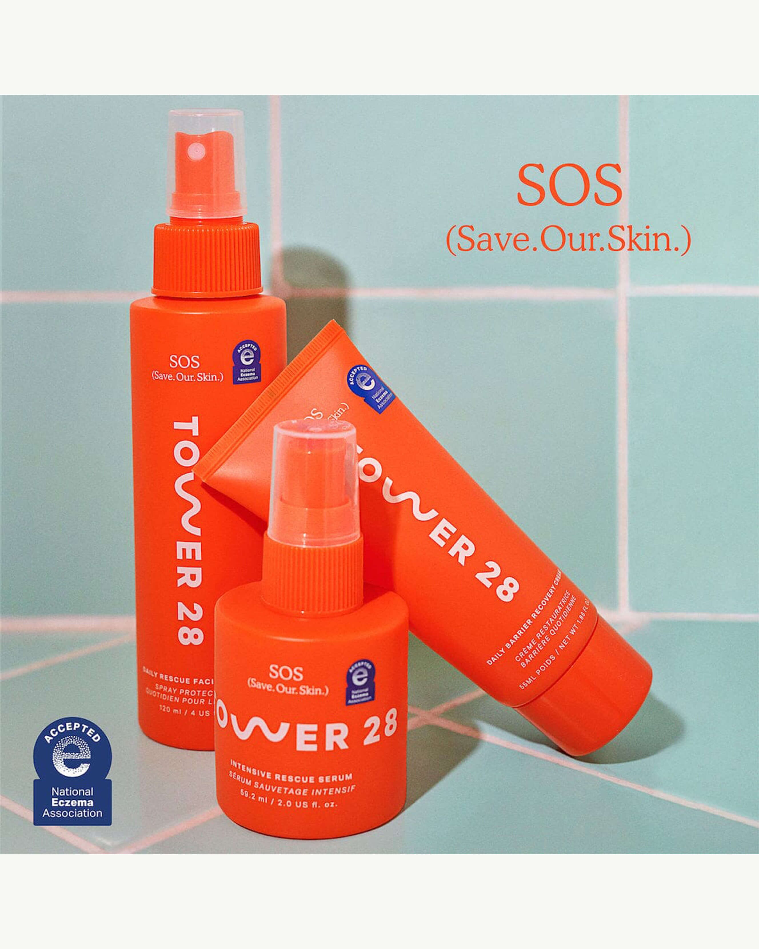 SOS Daily Barrier Recovery Cream for Dry, Sensitive Skin - Hydrating Moisturizer with Ceramides & Hyaluronic Acid - Perfect for Nighttime Skincare Routine & Post-Procedure Care