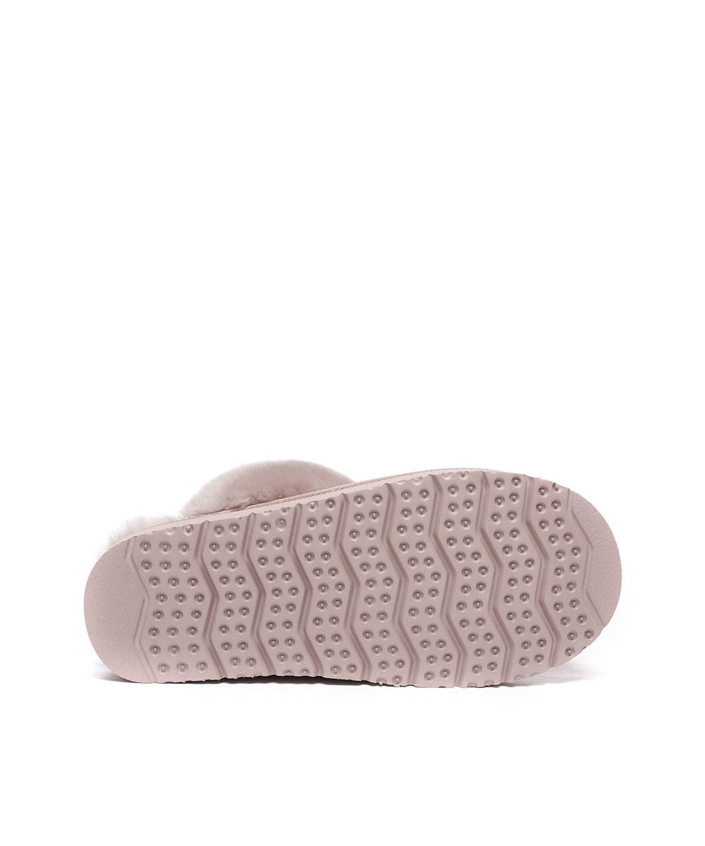 Women's UGG Fuzzy Summer Slippers - Cozy Indoor/Outdoor House Shoes with Soft Fleece Lining for Relaxing at Home, Lounging or Quick Errands
