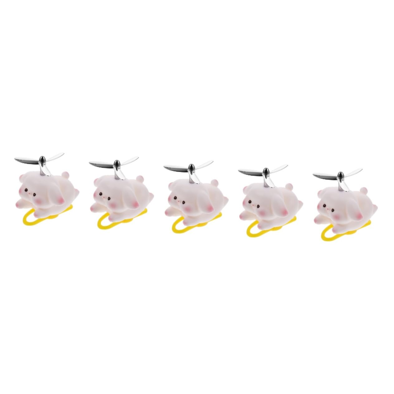 OHPHCALL White Vinyl Rabbit Doll Bike Bell - Cute Car Accessories & Auto Decor for Bicycles, Motorcycles, and Gift Giving