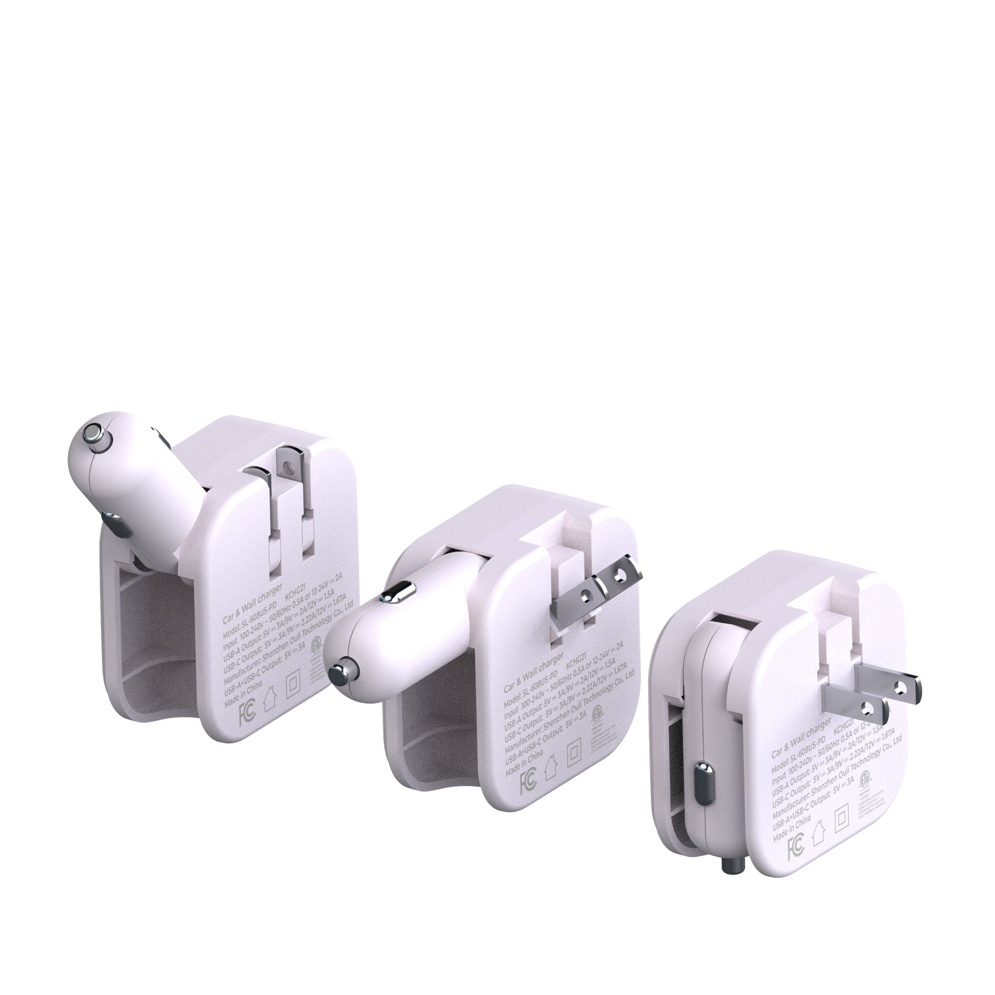 Bianca Belair 2-in-1 Steel USB Charger - Fast Charging for iPhone & Android - Perfect for Home, Office & Travel