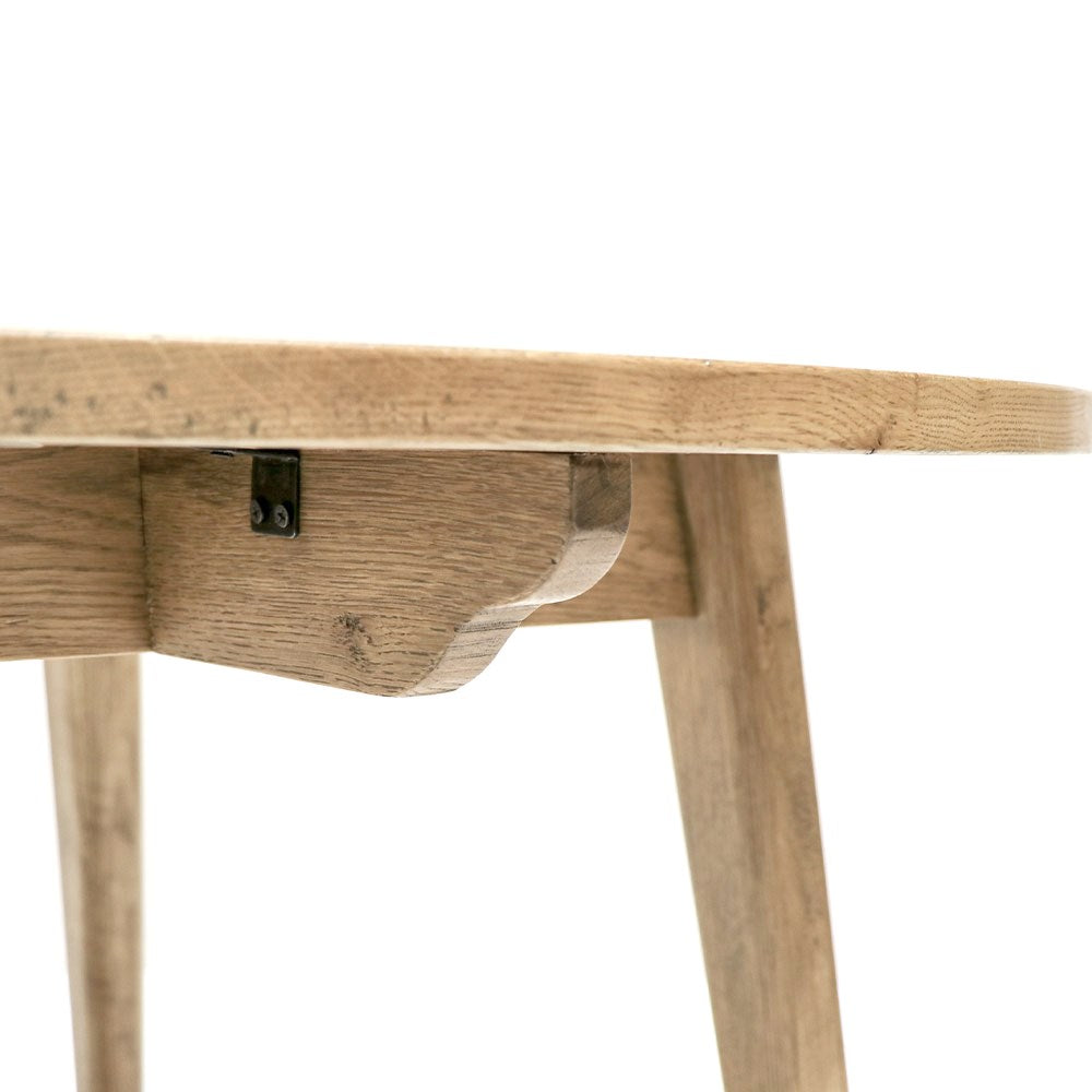 Vicchy 60 Inch Round Dining Table - Solid Oak Wood - Perfect for Kitchen, Dining Room, and Small Space Gatherings