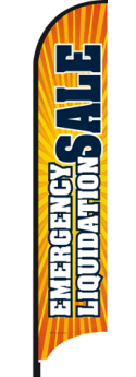 Feather Flag Banner - High Visibility Custom Advertising Flags for Outdoor Events, Grand Openings & Sales | Emergency Liquidation Sale (Flag Only) | Perfect for Car Dealerships, Festivals & Store Promotions