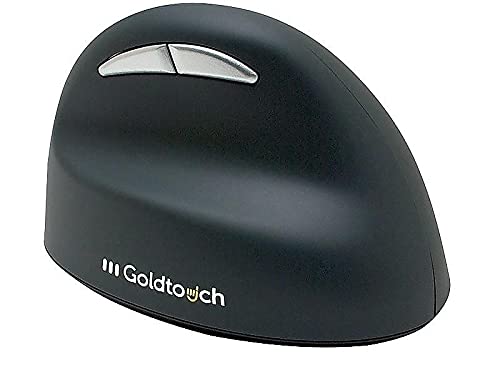 Goldtouch KOV-GSV-RMW Wireless Semi-Vertical Ergonomic Mouse for Right-Handed Users - Medium Size with USB Dongle - Comfortable for Office Work, Gaming & Computer Use