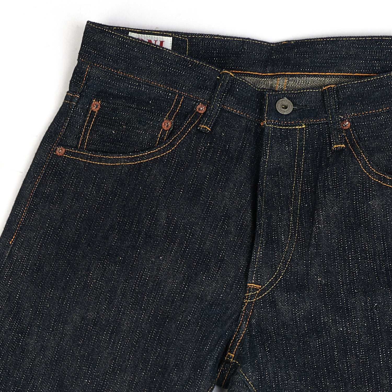 ONI 902 16oz Green Cast Kihannen Raw Denim Jeans - Premium Japanese Selvedge, Regular Tapered Fit for Men - Perfect for Casual Wear, Street Style & Denim Enthusiasts
