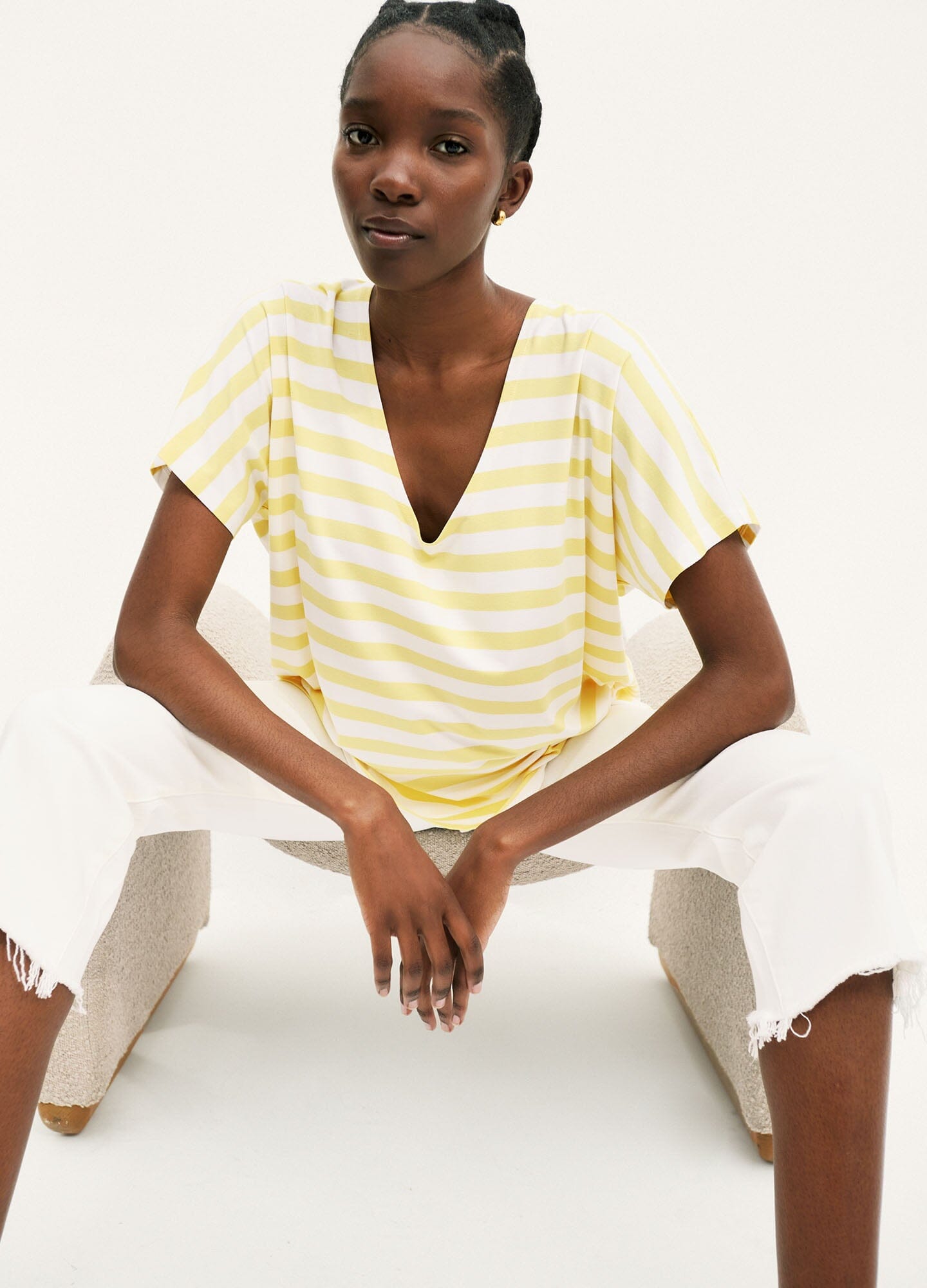 The Perfect Vee 7 - Premium Women's Fashion T-Shirt | Soft Cotton Crewneck Tee for Casual Wear & Everyday Outfits | Perfect for Layering, Weekend Errands & Coffee Dates