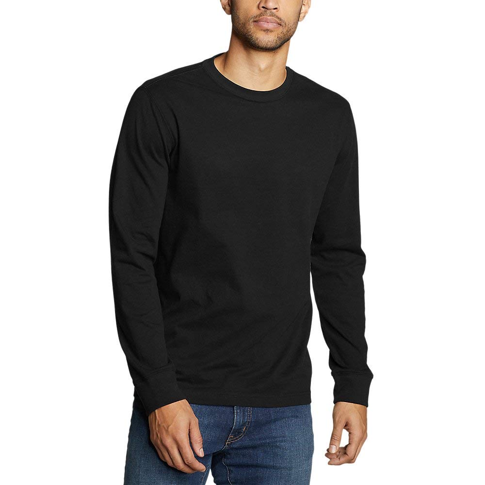 Eddie Bauer Men's Legend Wash Pro Long-Sleeve T-Shirt | Soft Cotton Crewneck Tee for Casual Wear, Hiking & Outdoor Activities