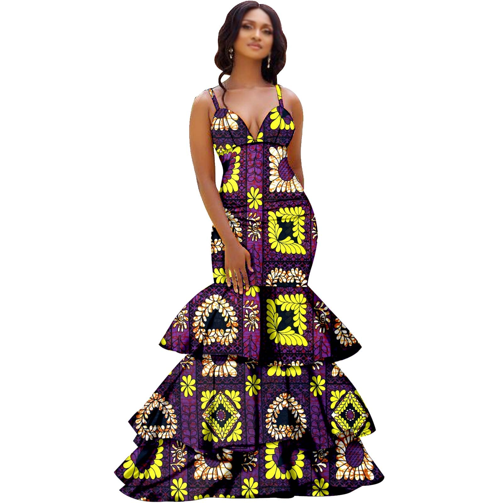 African Wax Print Dresses for Women - Traditional Cultural Wear, Ball Gown & Cocktail Dress for Wedding, Church, Prom & Special Occasions | Elegant & Stylish African Fashion for Girls & Ladies