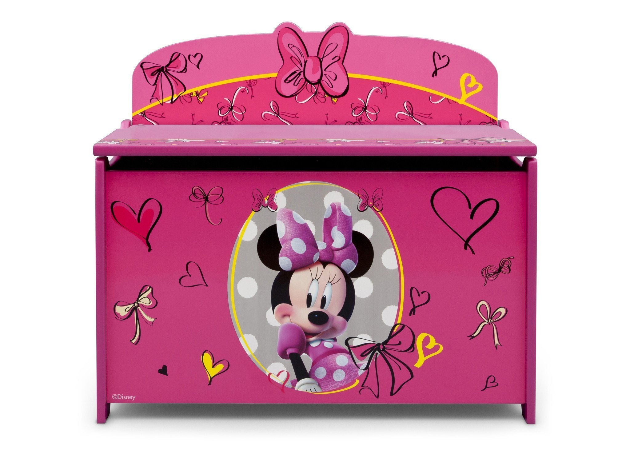 Minnie Mouse Deluxe Toy Storage Box for Kids - Organize Toys, Books & Nursery Decor - Perfect for Disney Themed Bedrooms & Playrooms