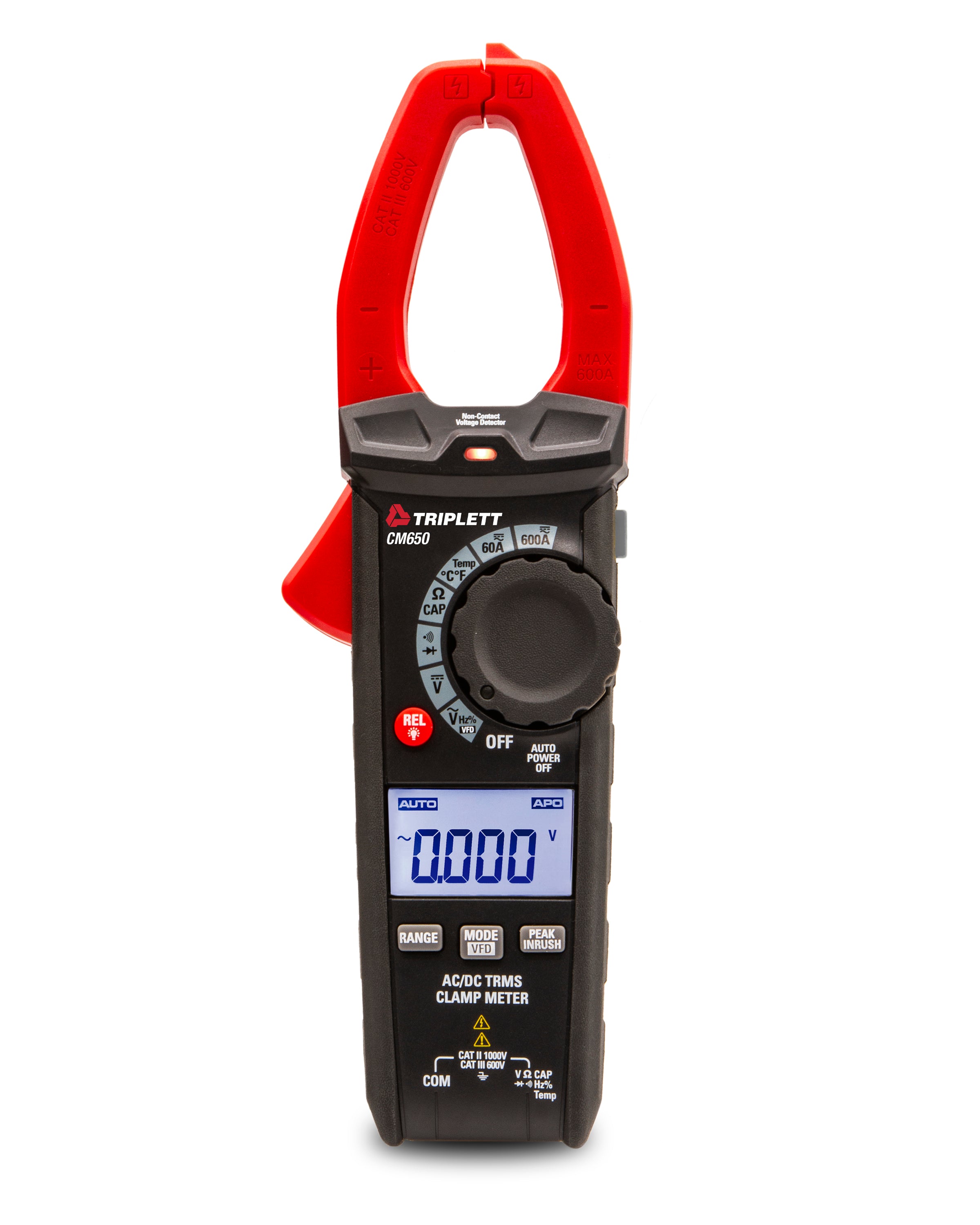 600A True RMS AC/DC Clamp Meter (CM650) - Professional Digital Clamp Multimeter for Electricians, HVAC Technicians - Perfect for Home Electrical Repair, Industrial Maintenance & Automotive Diagnostics