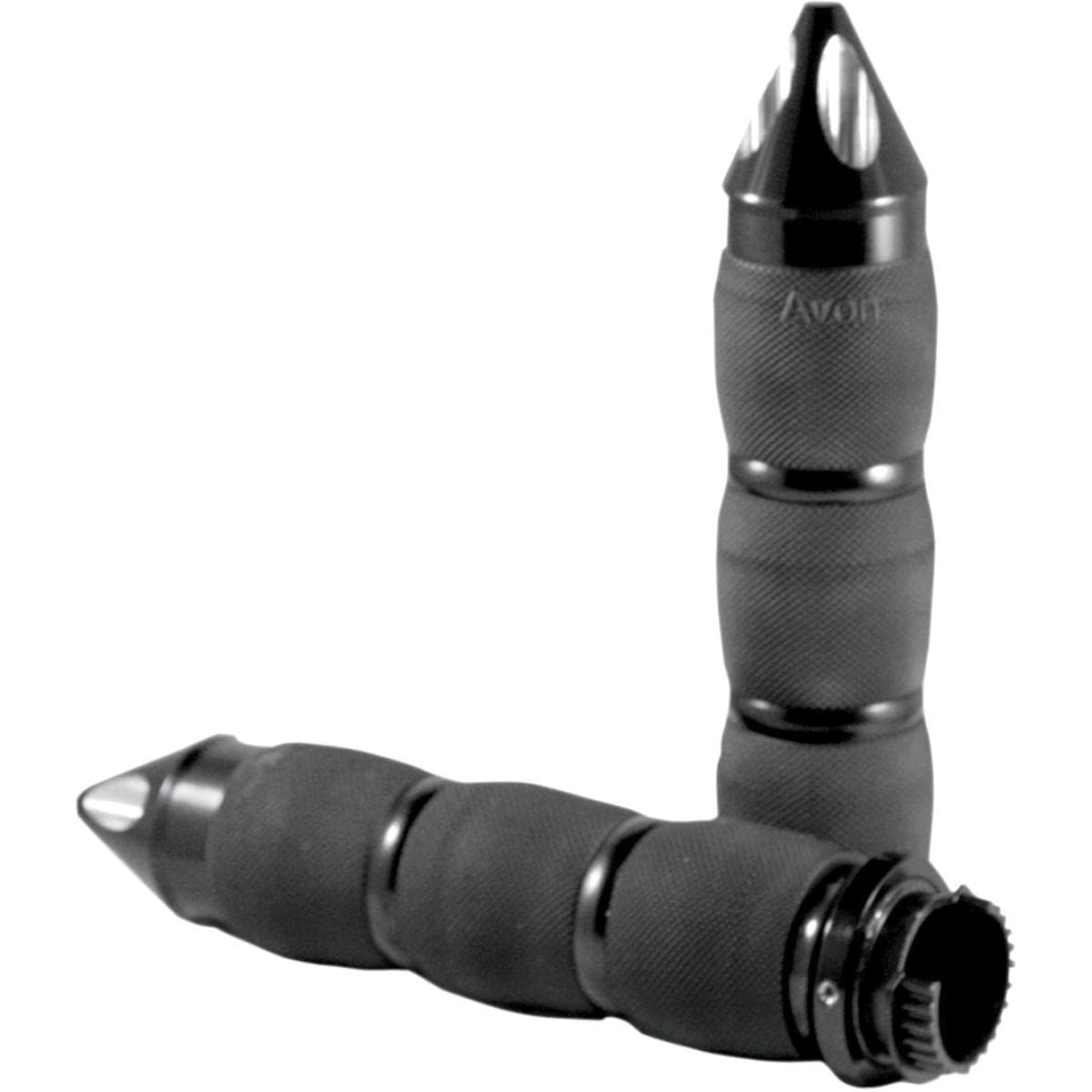 Avon MT-AIR-90-AN-SP Touring Spike Air Cushioned Metric Motorcycle Grips - Black | RPM Compatible Replacement Grips for Comfortable Long-Distance Riding & Touring