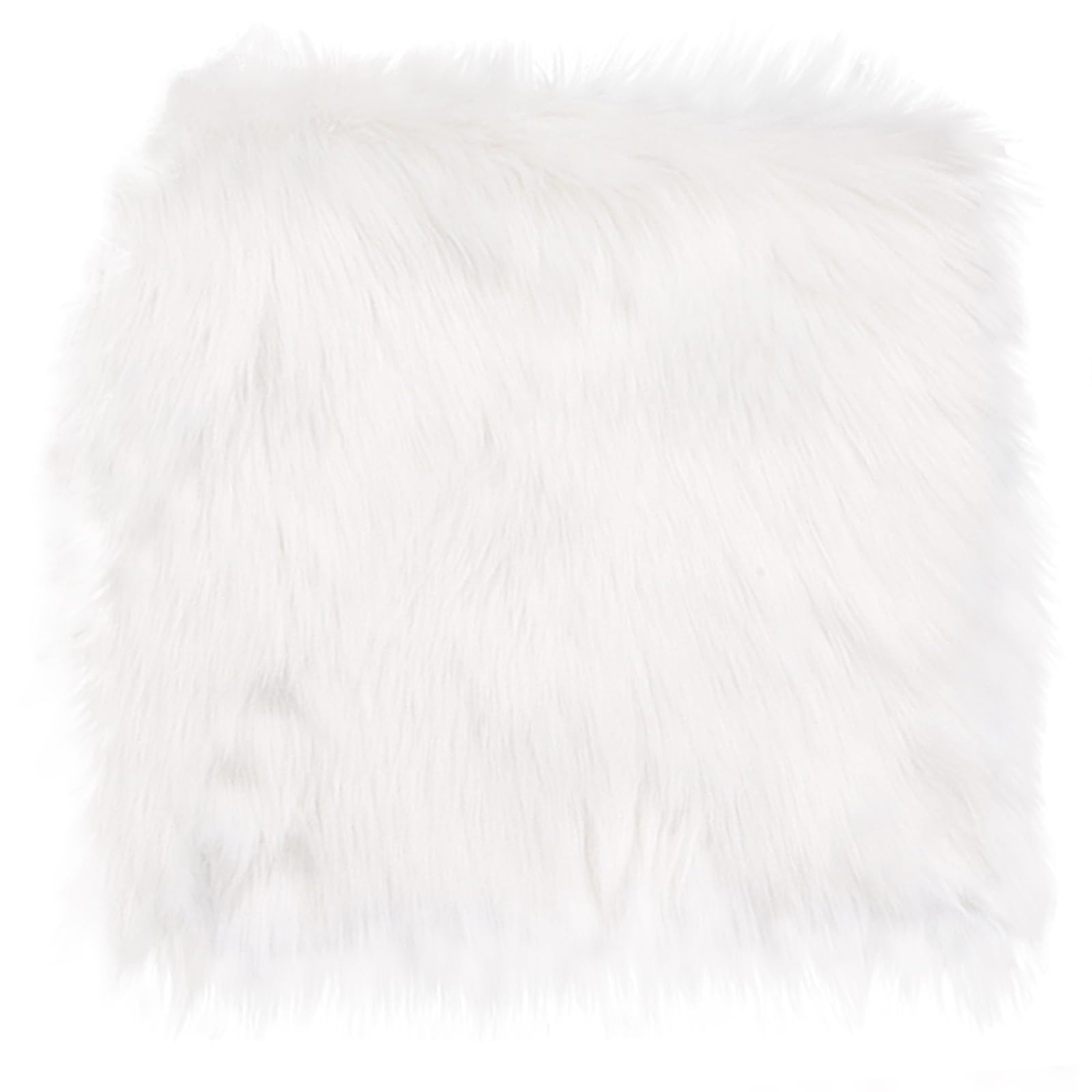 3-Pack 12x12 Inch Square Plush Fluffy Locker Rugs - Soft Non-Slip Mini Carpet for Middle School Lockers, Jewelry Display & Nail Photography - Perfect for Locker Decor, Dorm Room & Photo Backdrop (White)