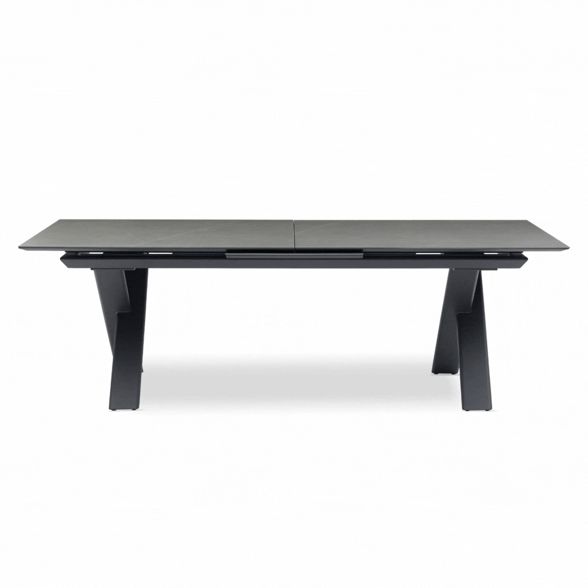 Largo Charcoal Ceramic Extendable Dining Table - Perfect for Family Gatherings & Dinner Parties