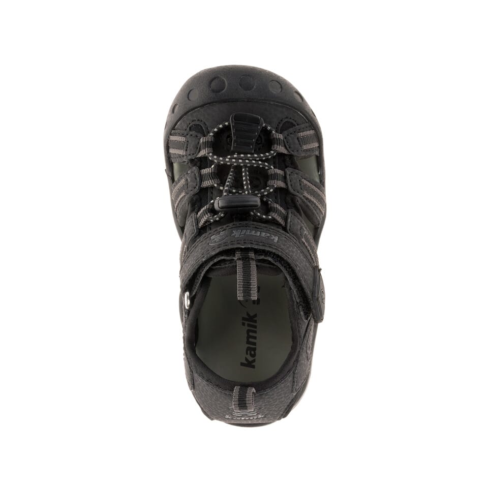 Kamik Black Crab Toddler Sandal - Waterproof Kids' Sandals for Boys & Girls - Comfortable Beach & Outdoor Play Shoes for Toddlers