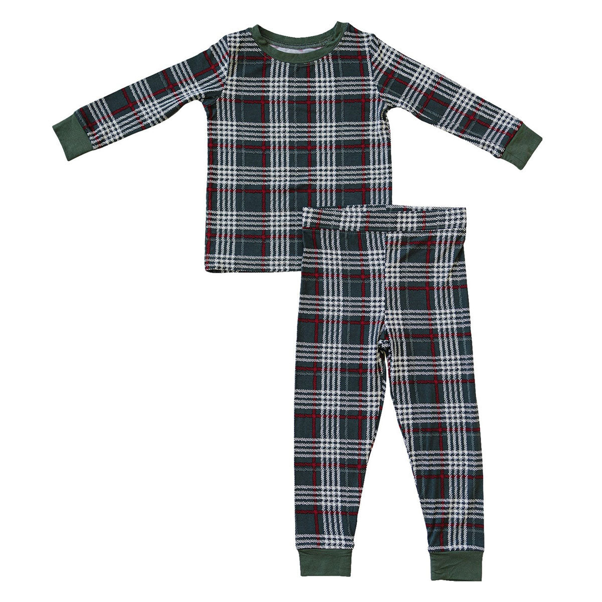 Eco-Friendly Bamboo Cozy Set - Soft Green Plaid Blanket & Pillow Cover - Perfect for Living Room, Bedroom & Outdoor Picnics