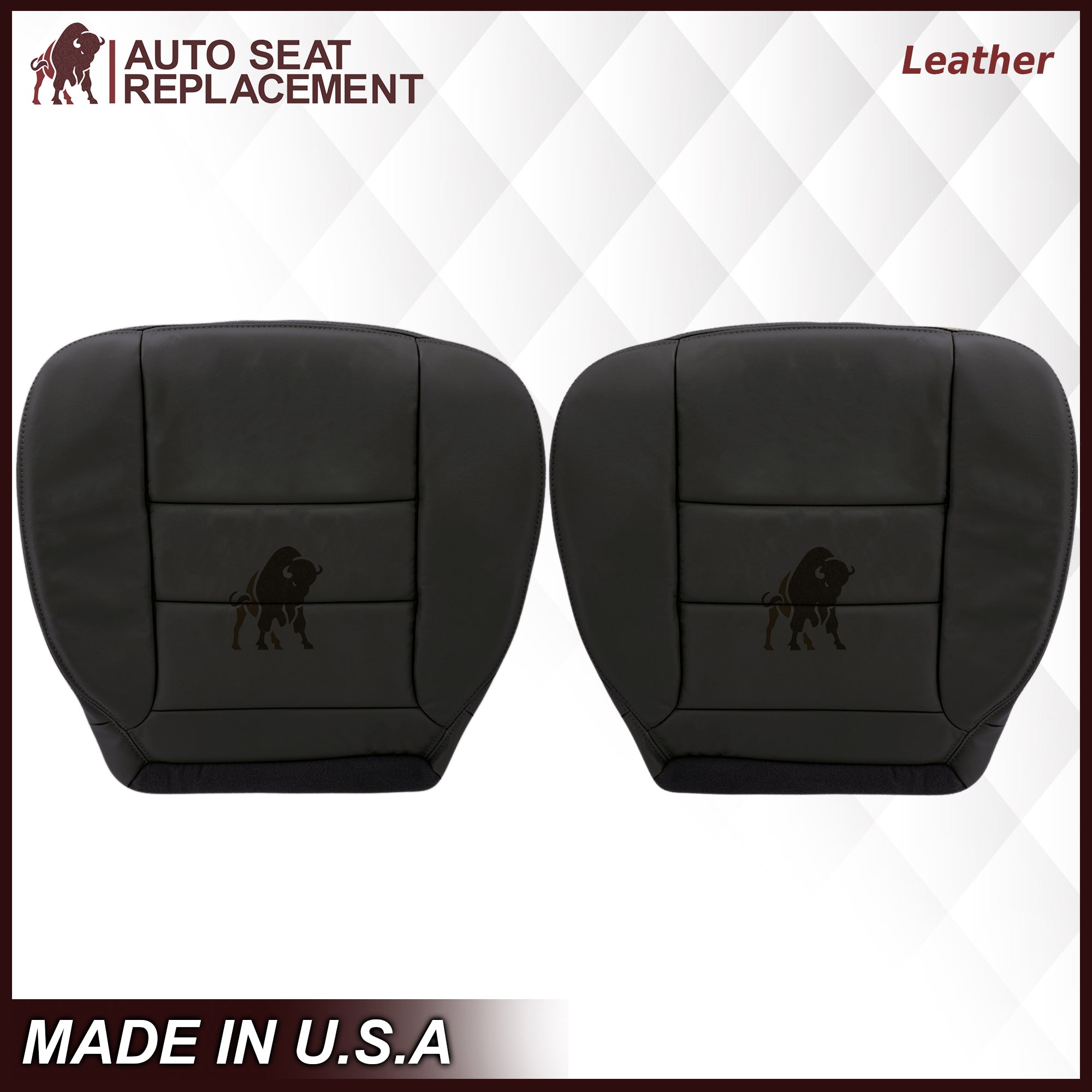 2002-2007 Ford F250 F350 F450 F550 Lariat Extended Cab Custom Fit Seat Covers - Premium Black Leather or Vinyl Protection for Trucks - Perfect for Work, Off-Road & Daily Driving