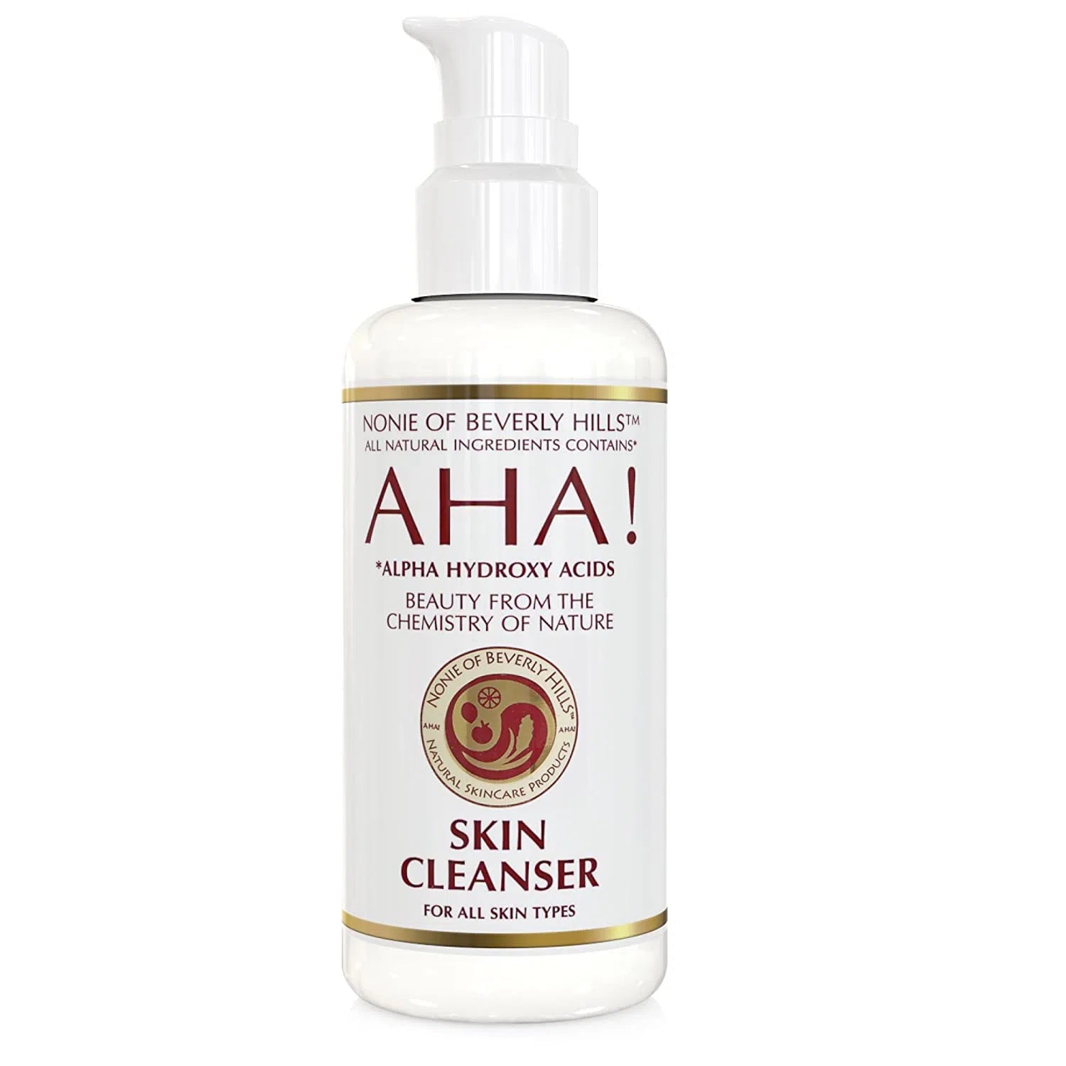 Nonie of Beverly Hills AHA! Exfoliating Facial Cleanser - Gentle Daily Face Wash for Acne, Blackheads & Dull Skin | Perfect for Morning & Night Skincare Routine