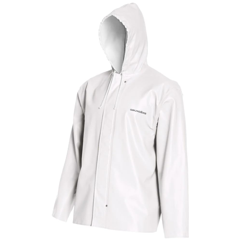**Grundéns Men's Clipper 82 Hooded Fishing Jacket – Waterproof & Windproof Raincoat for Outdoor Fishing, Boating & Hiking – Durable & Lightweight for All-Weather Protection**