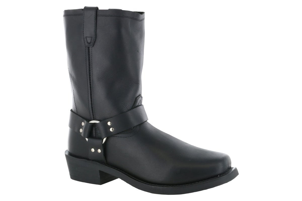 Dingo Dean Harness Boots for Men - Black Leather Motorcycle Riding Boots - Perfect for Bikers, Cruisers & Outdoor Adventures