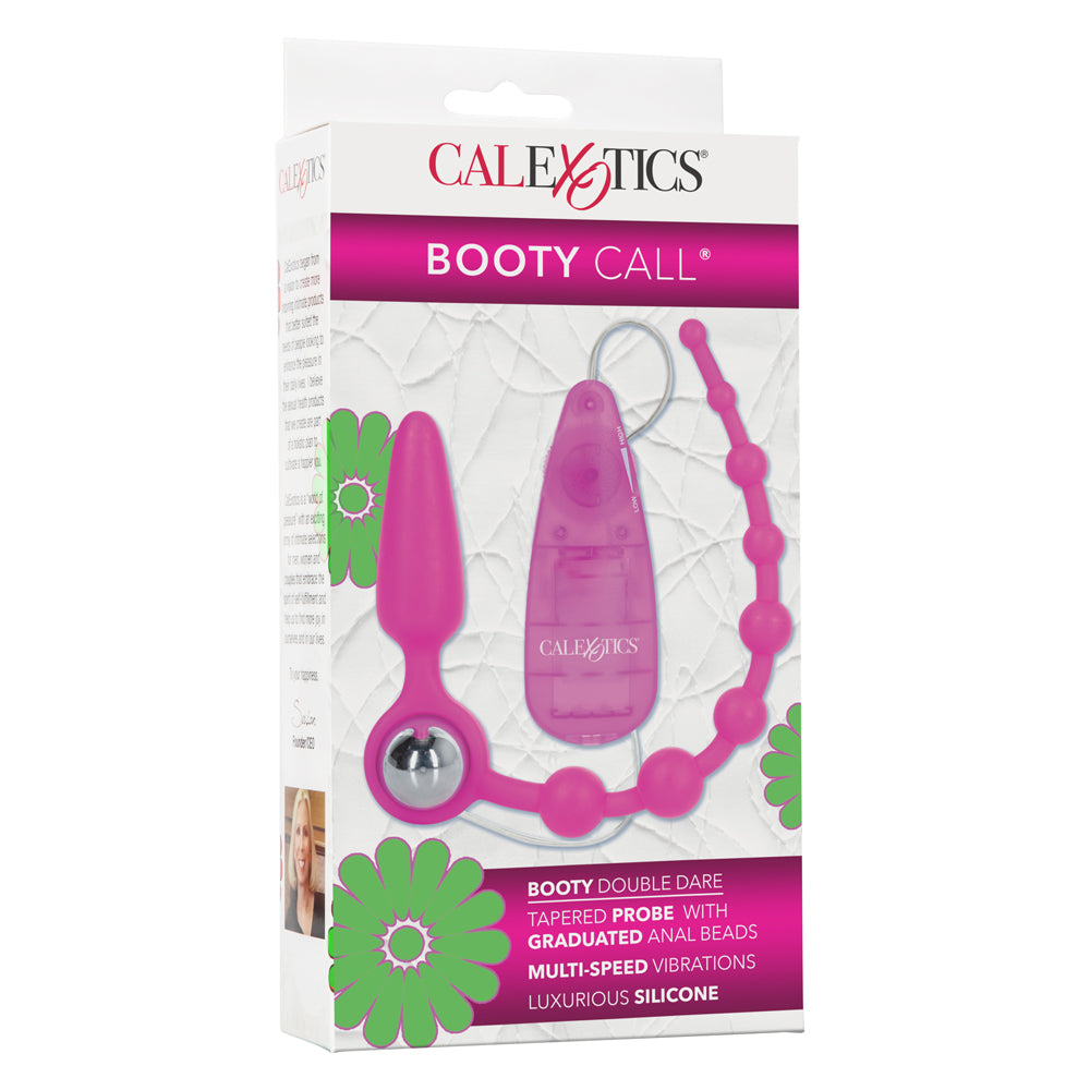Booty Call Booty Double Dare Vibrating Anal Plug & Beads - Remote Control Adult Toy for Couples & Solo Play - Perfect for BDSM, Roleplay & Sensual Exploration