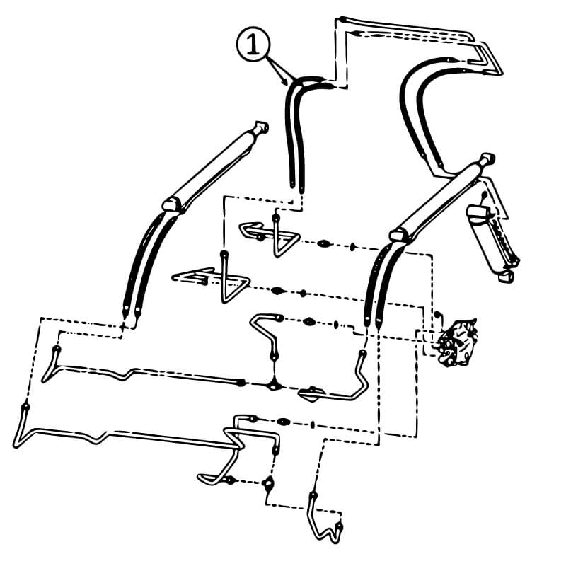 Bobcat 630 631 632 Skid Steer Loader Hydraulic Hose - Replacement for Pivot to Tilt Cylinder | Heavy-Duty Construction & Farm Equipment Parts