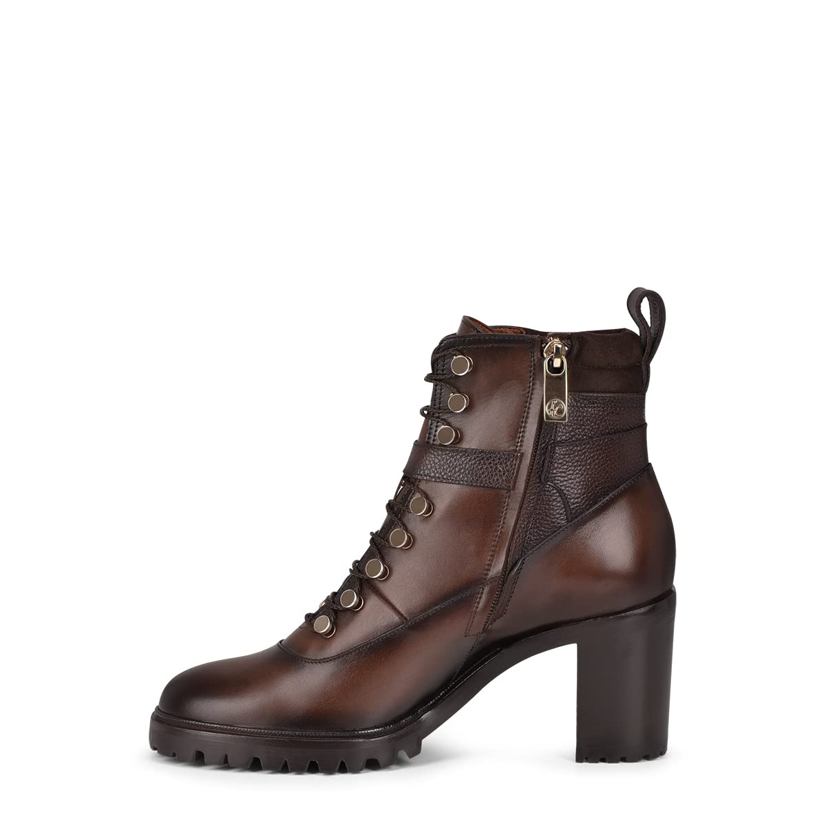 FRANCO CUADRA Women's Genuine Leather Lace-Up Ankle Booties - Stylish & Comfortable for Work, Casual Outfits & Fall Fashion