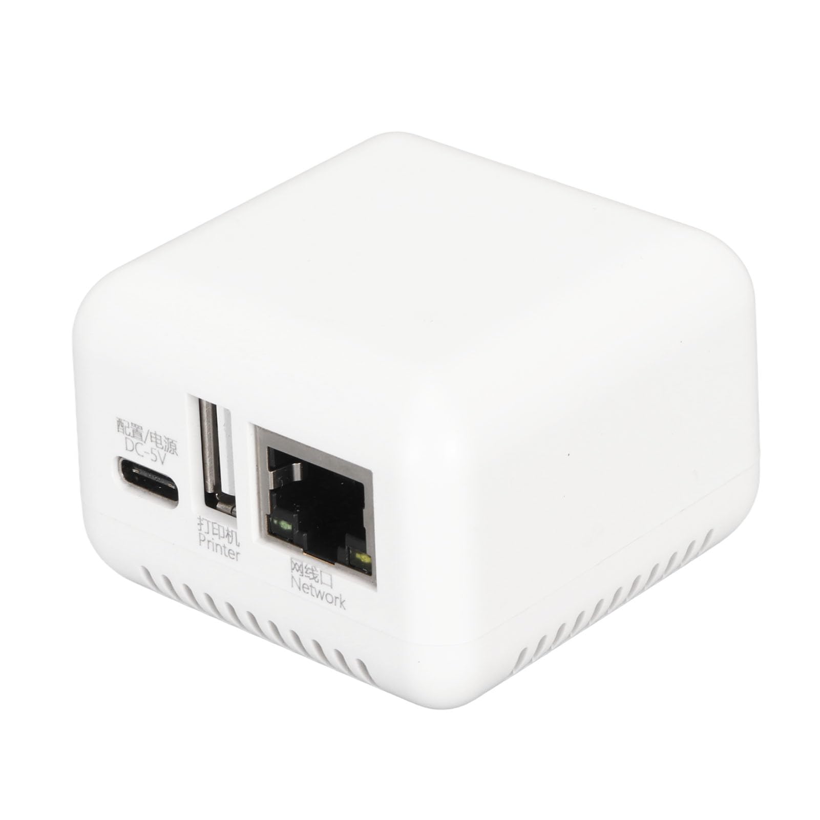 Wireless Print Server 1 Port - USB 2.0 LAN Network Printer Adapter with Type C & USB Port for Windows XP/Linux 3.4 | UK Plug | Home Office & Small Business Printing Solution
