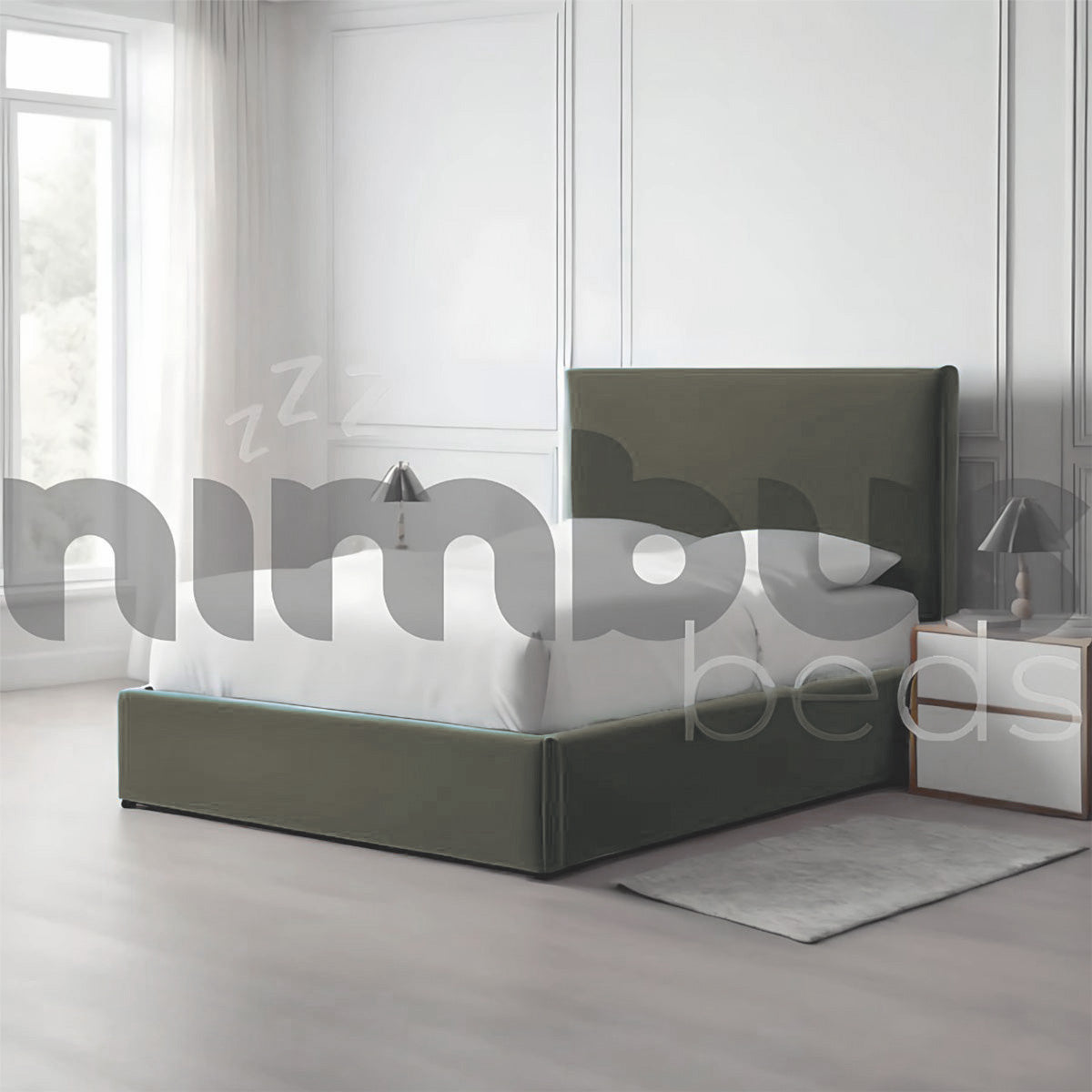 Queen Size One Panel Bed Frame - Sturdy Metal Platform Bed with Easy Assembly, No Box Spring Needed - Perfect for Modern Bedrooms, Guest Rooms & Small Spaces