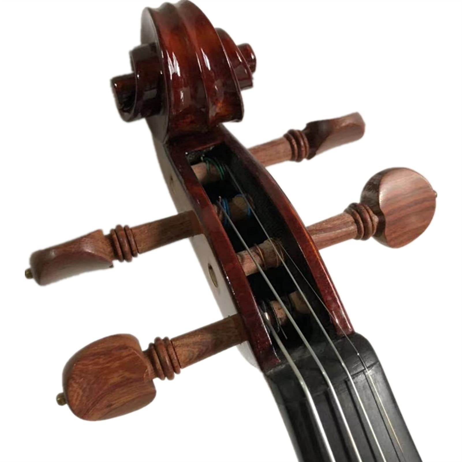 1/8 Size Brown Handcrafted Tiger Pattern Violin Cello Kit for Adults & Kids - Perfect for Beginners, Music Lessons & Home Practice