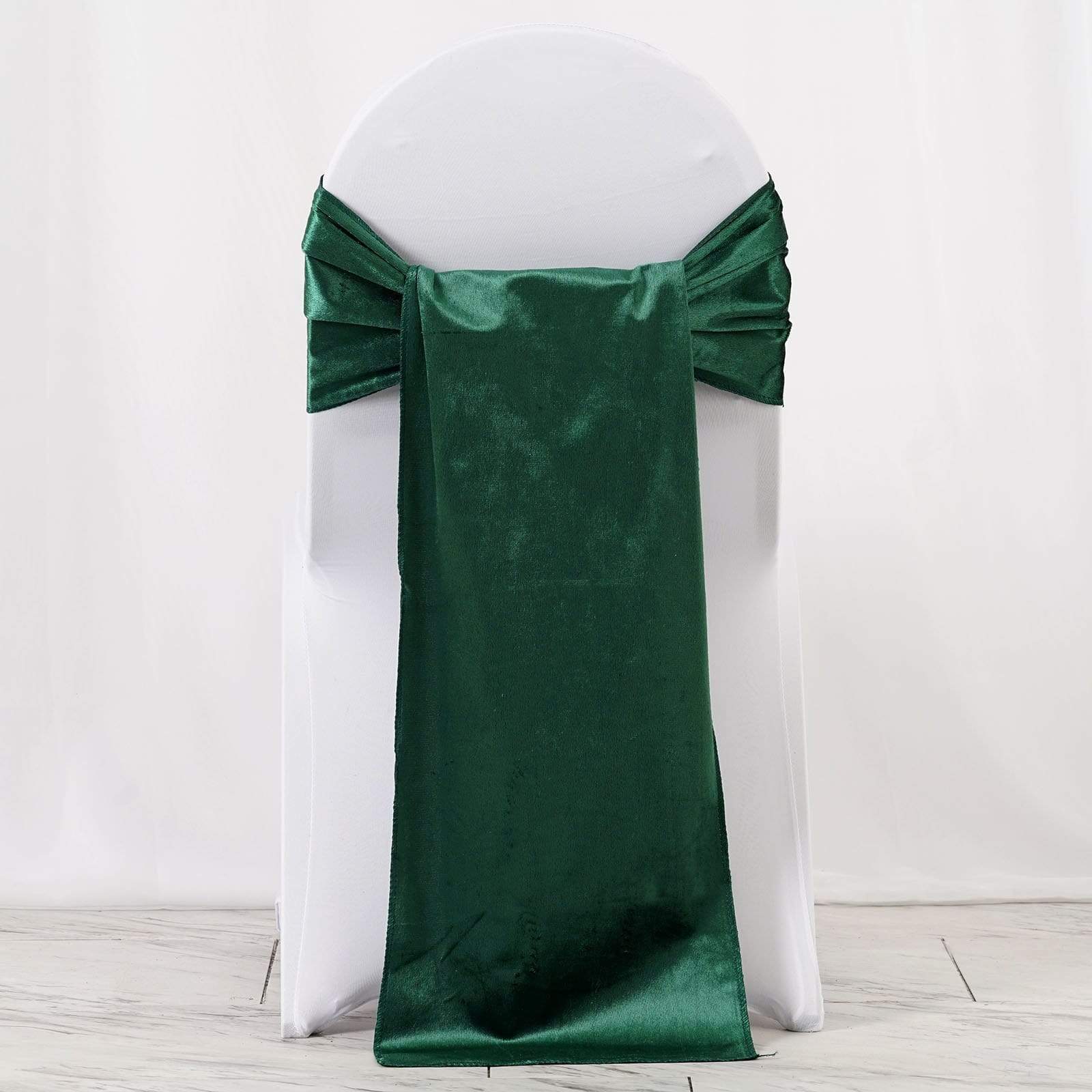 Luxury Extra Wide Velvet Chair Sashes for Wedding Decor - Elegant Table Runner & Banquet Chair Cover Accessories for Bridal Showers, Receptions, and Special Events