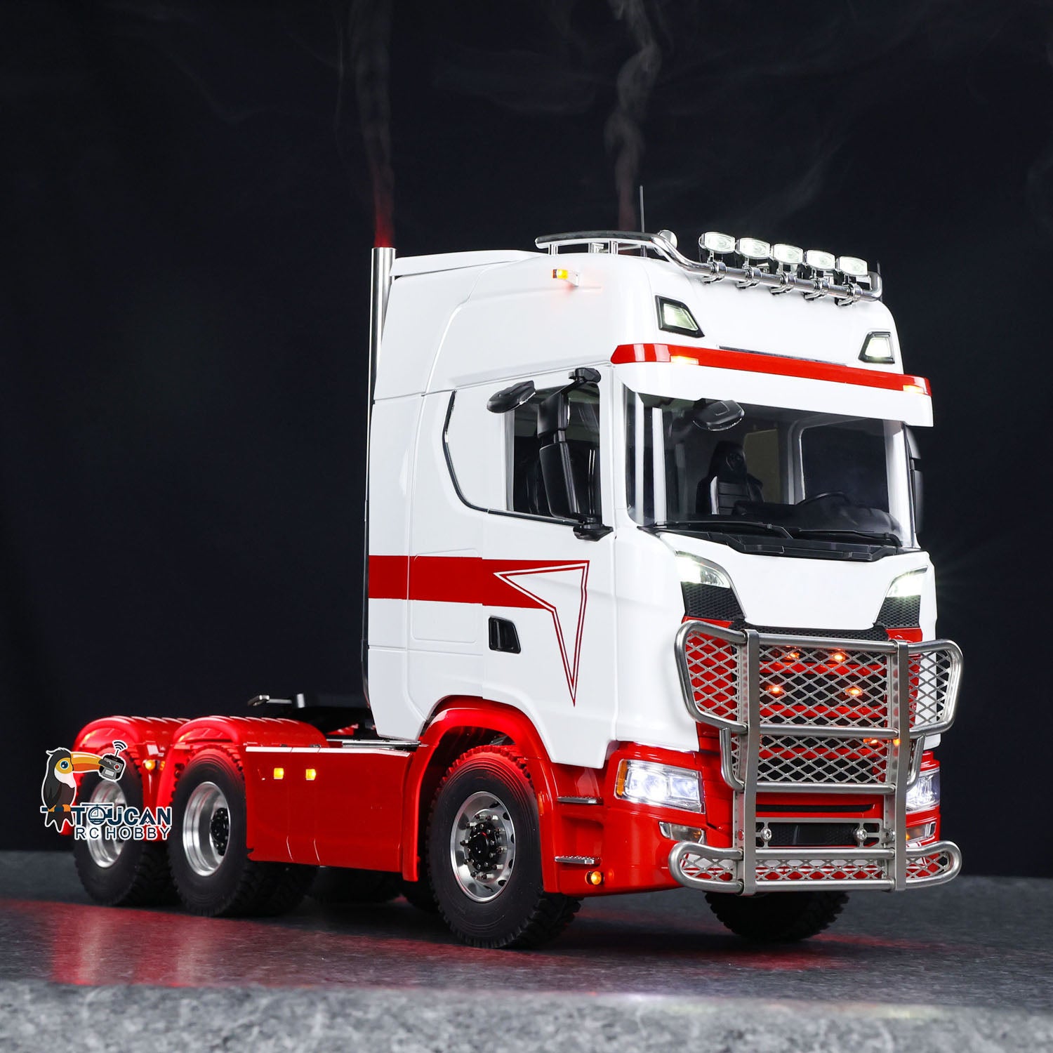 1/14 Scale ST8 RC Tractor Truck - 6x6 Metal Chassis, 2-Speed Transmission, Realistic Sound & Painted Body - Remote Control Simulation Vehicle for Hobbyists & Collectors - Perfect for Off-Road Racing, Farm Simulation & Display Models