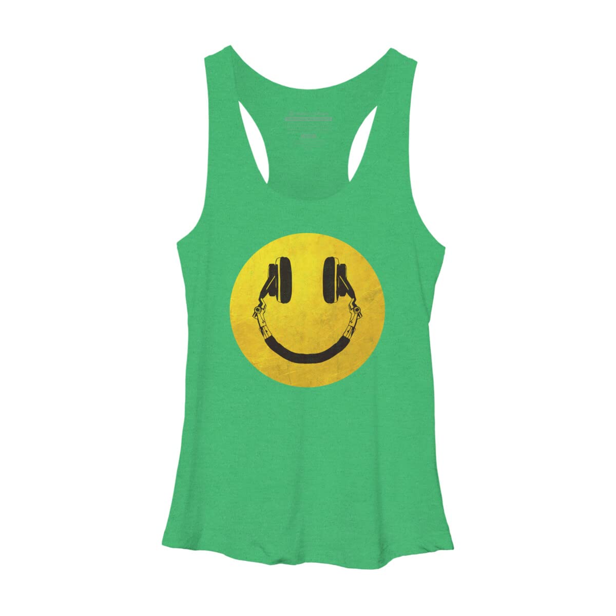 ArtTypeMachine Women's Music Smile Racerback Tank Top - Soft Cotton Graphic Tee for Concerts & Summer Outfits