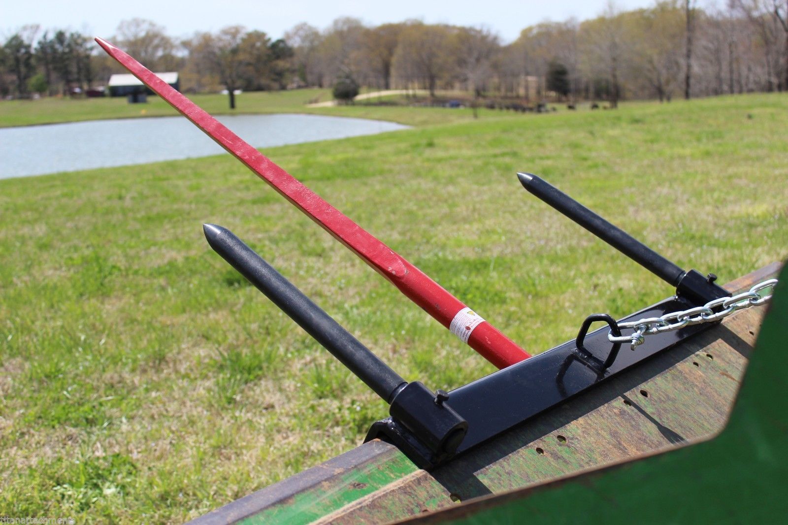 49 Triple Hay Bale Spear - Heavy Duty Tractor Bucket Attachment for Loaders & Farm Equipment | Model HY49 | Ideal for Hay Handling, Farming & Agricultural Operations