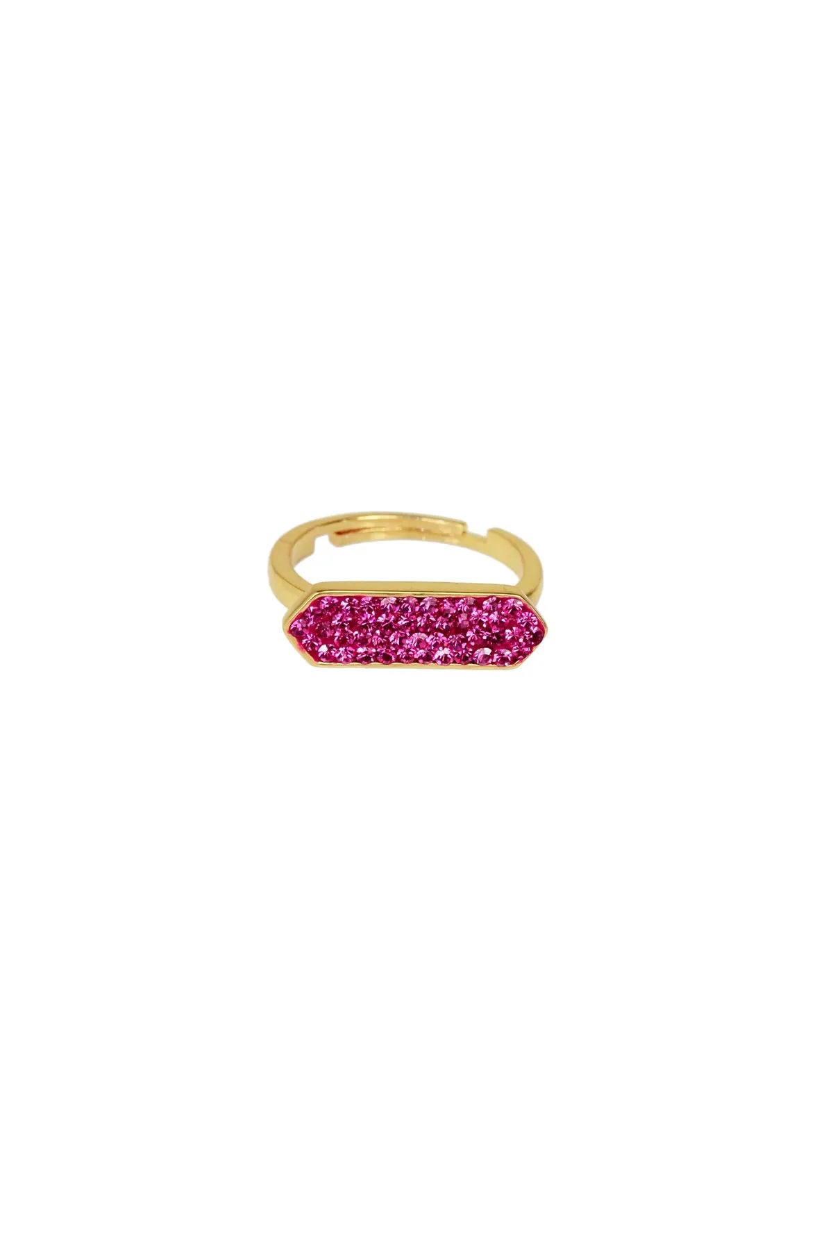 Elegant Gold Plated Crystal Bar Ring for Women - Perfect for Parties, Weddings & Everyday Wear